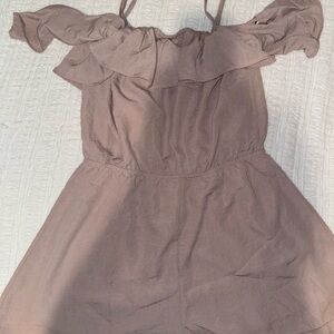 Light Brown Ruffle Top